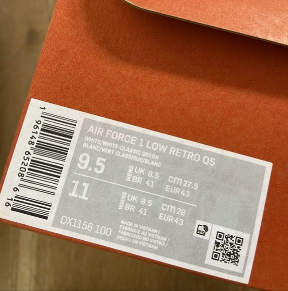 NIKE AIR FORCE 1 LOW RETRO WEST INDIES MEN'S SIZE 9.5 BRAND NEW - Picture 7 of 8